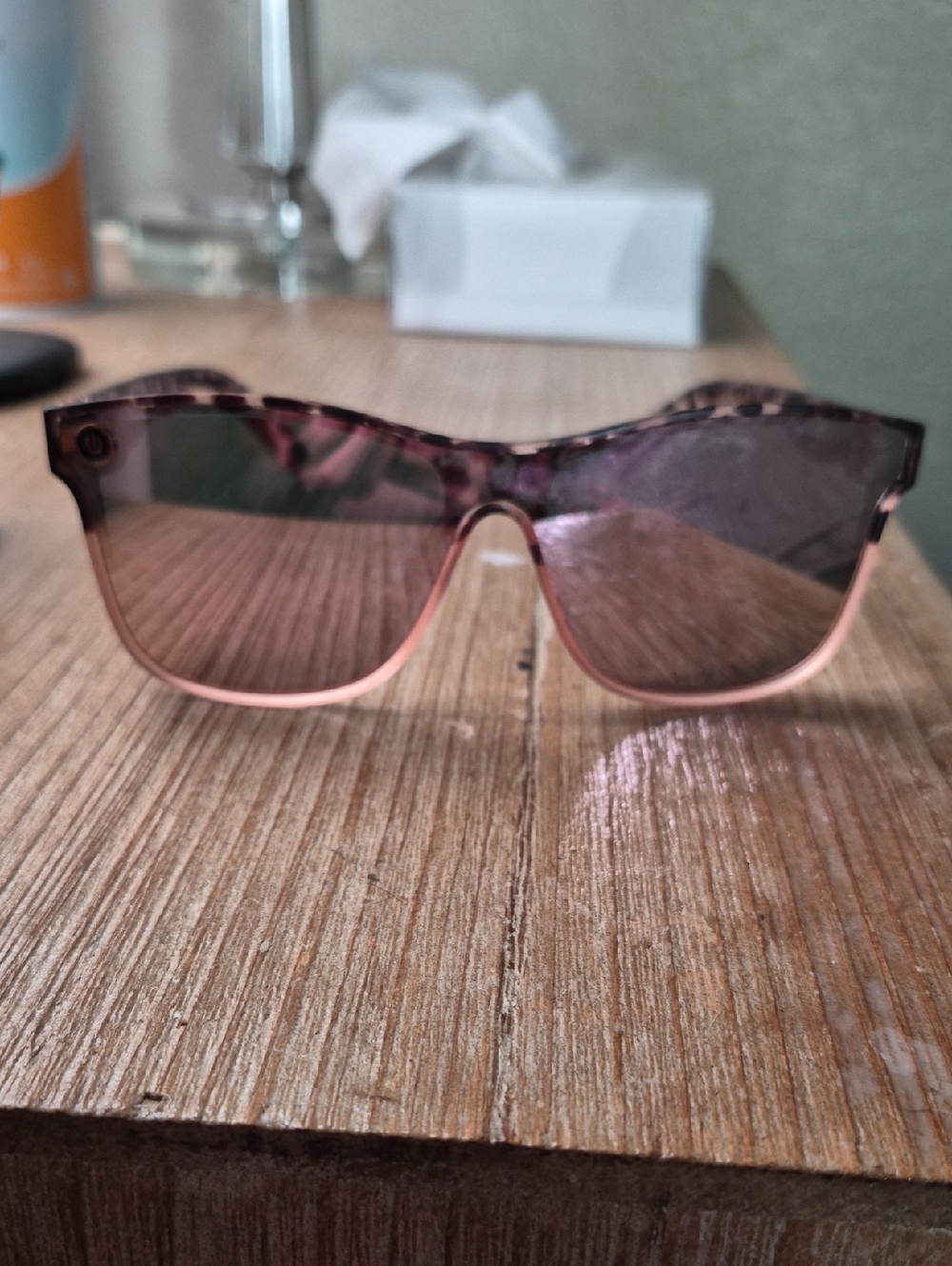 Stylish Pink Gradient Shield Sunglasses